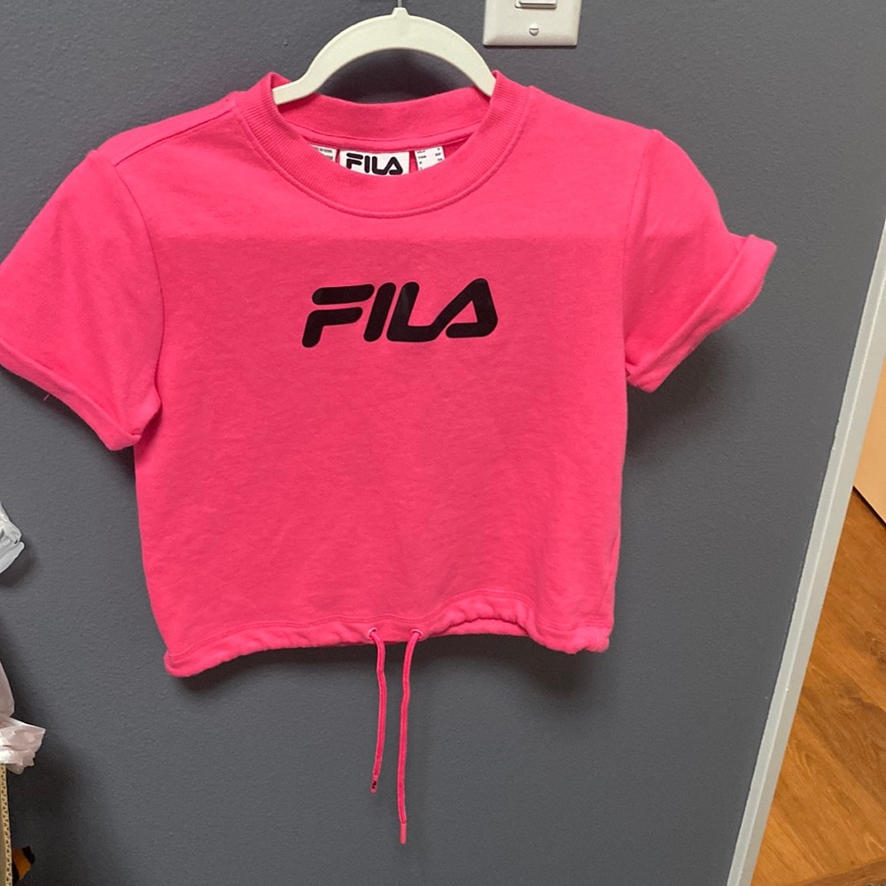 Neon Pink FILA cropped